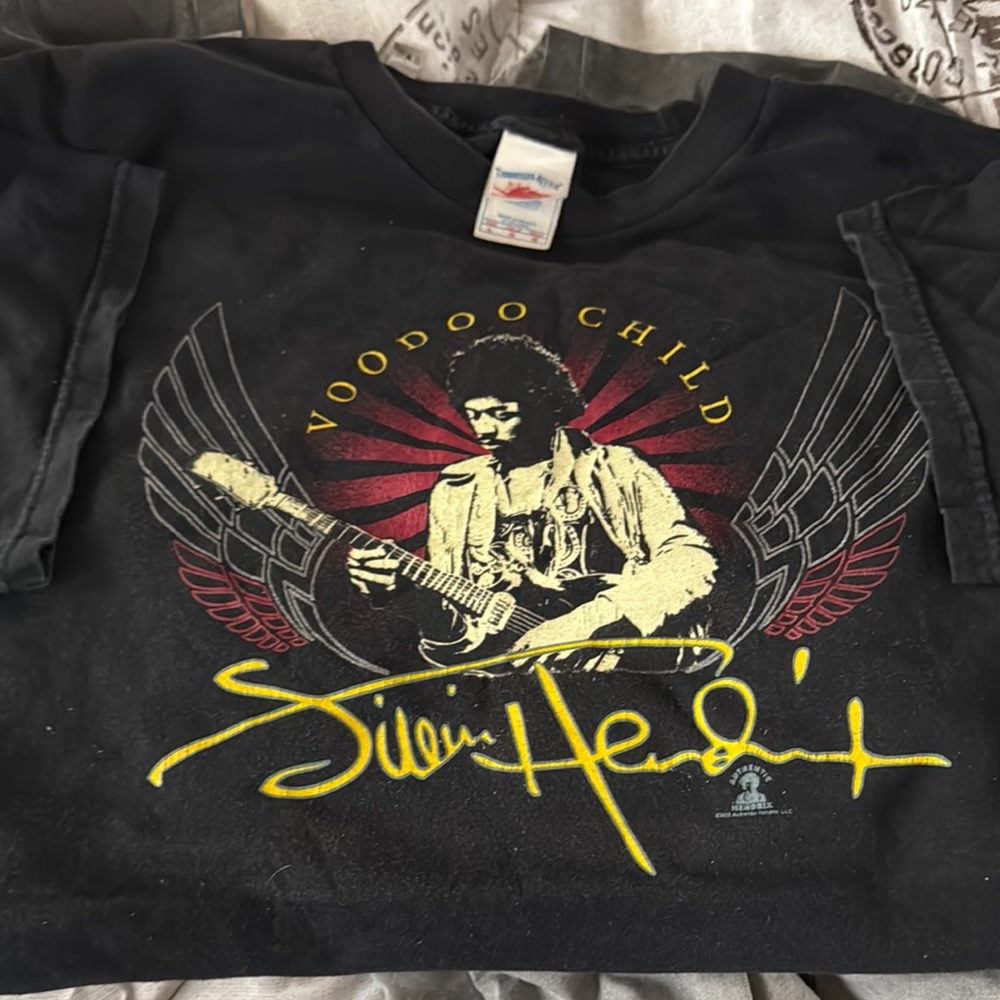Jimi Hendrix Black Graphic Kids T-Shirt